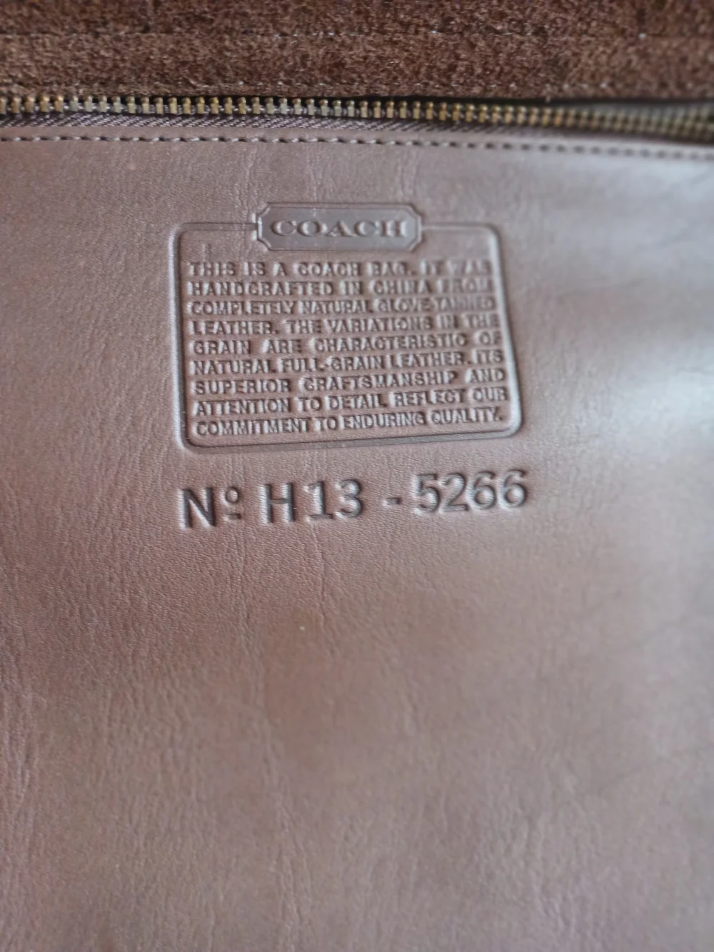 Classic Brown Leather Messenger Bag with Gold Hardware Coach.
